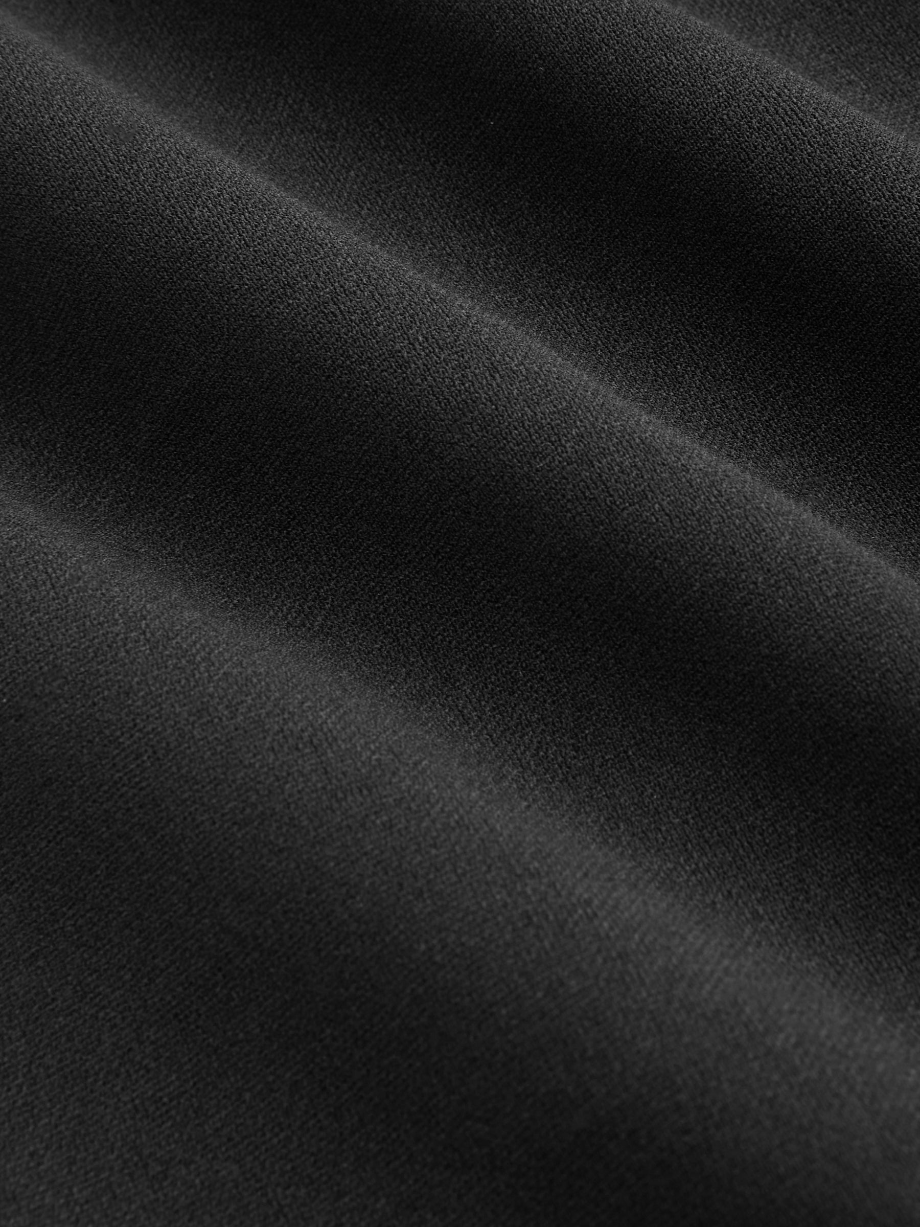 Vestido midi liso de tejido con cuello cuadrado