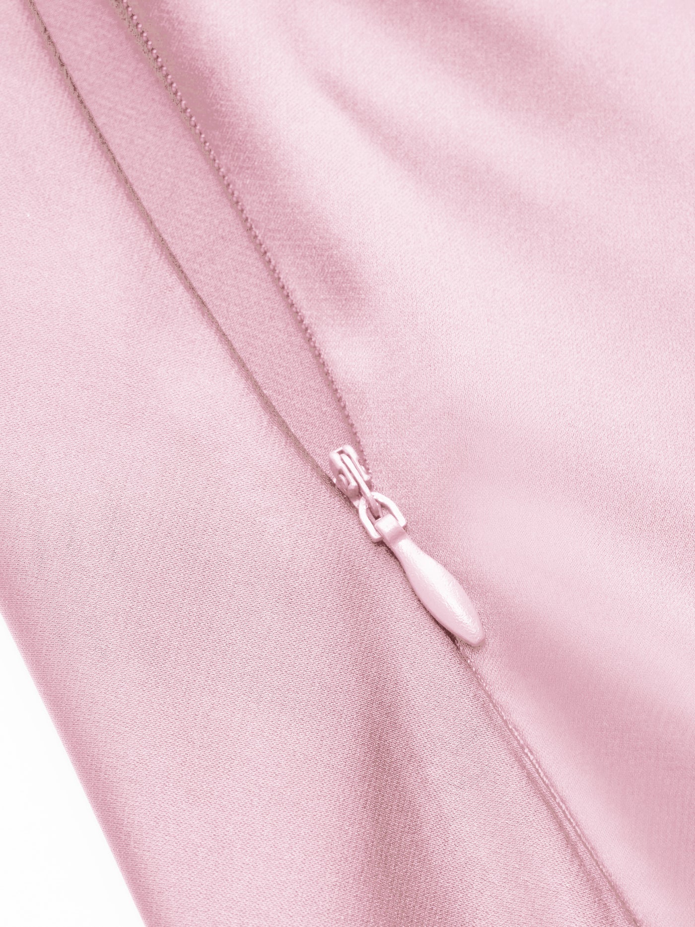 Vestido maxi satinado halter con espalda descubierta - Rosa - imagen 3