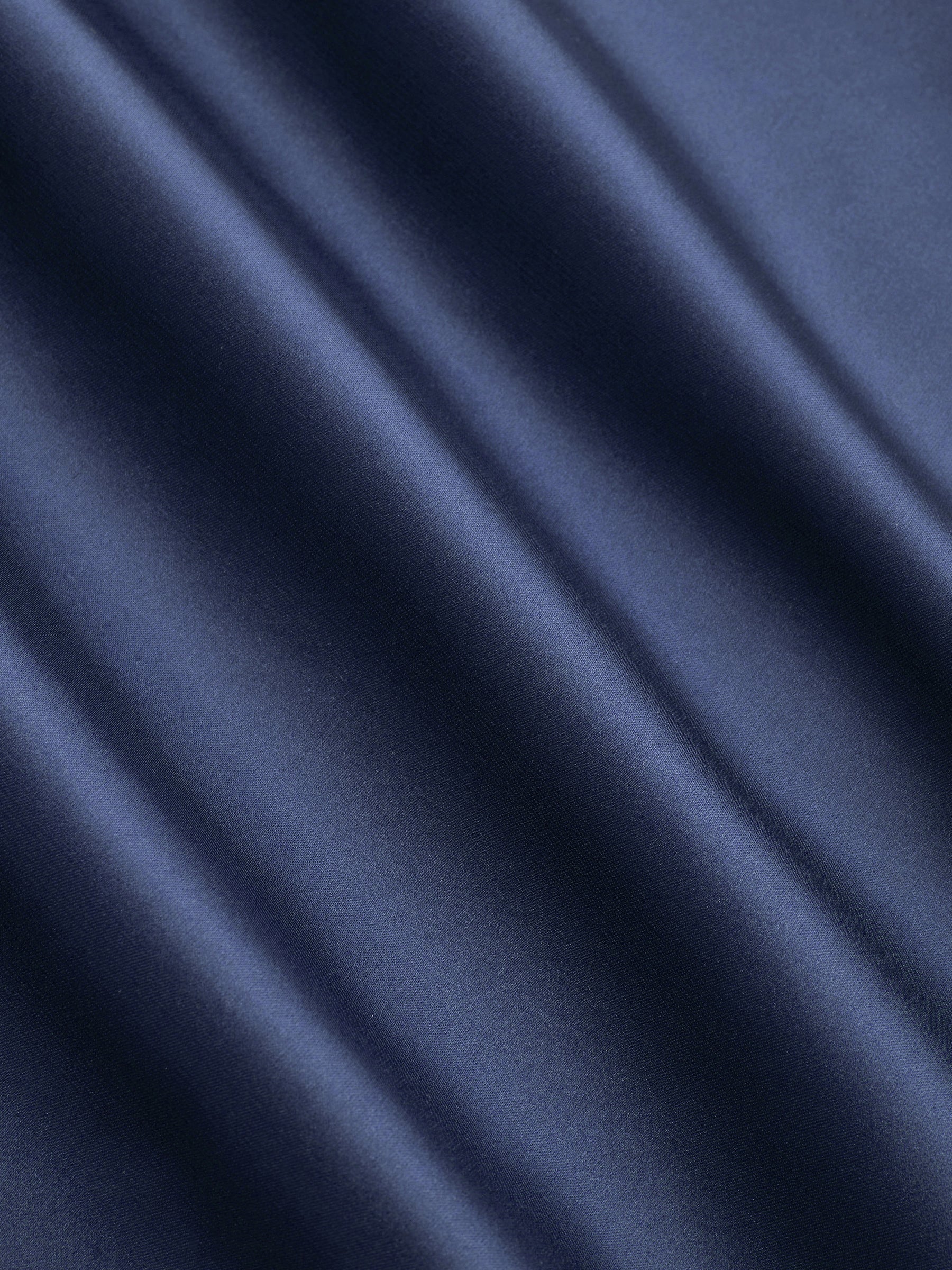 Vestido maxi satinado halter con espalda descubierta - Azul marino oscuro - imagen 3