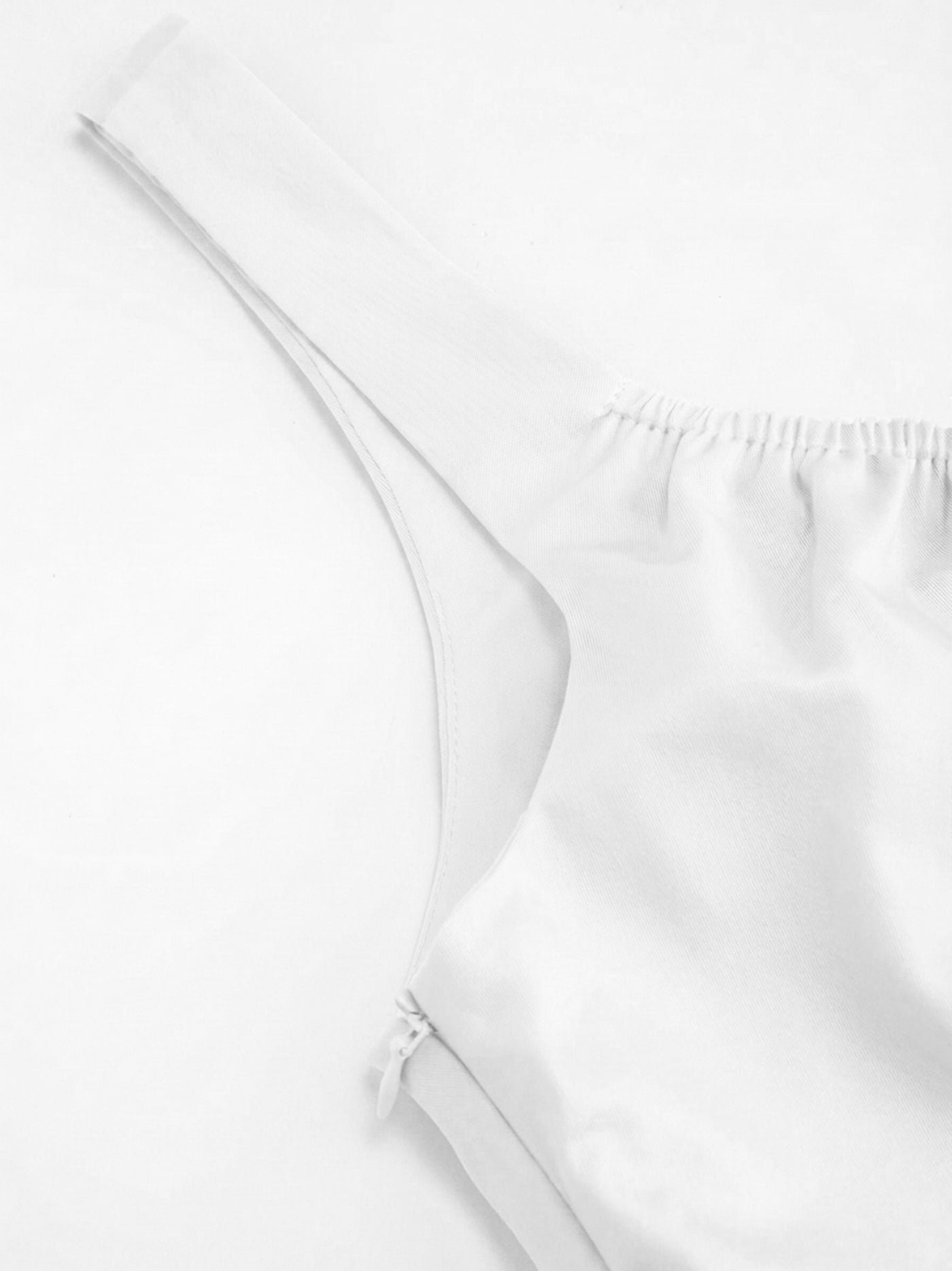 Vestido midi línea A de algodón con escote redondo