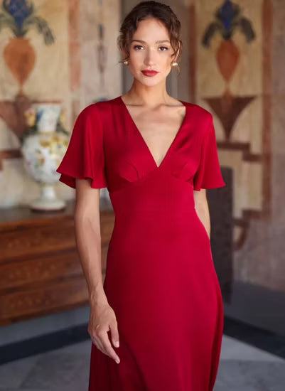 Vestido de novia y fiesta en crepé elástico con espalda abierta o cerrada - imagen 2