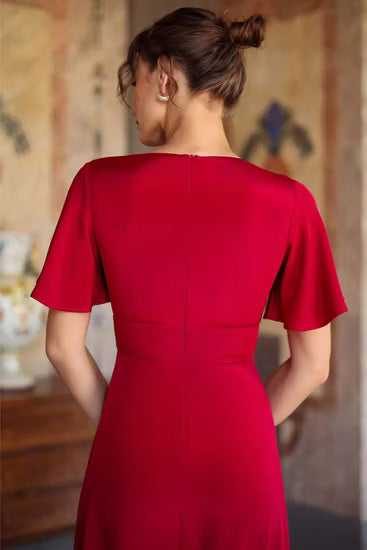 Vestido de novia y fiesta en crepé elástico con espalda abierta o cerrada - imagen 4